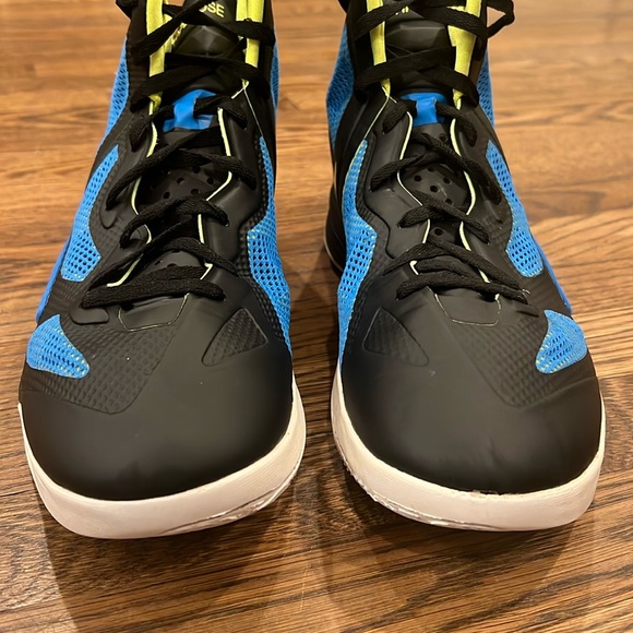 💕x2HP💕Nike Air zoom hyperfuse basketball shoe black blue and neon green - Picture 6 of 16